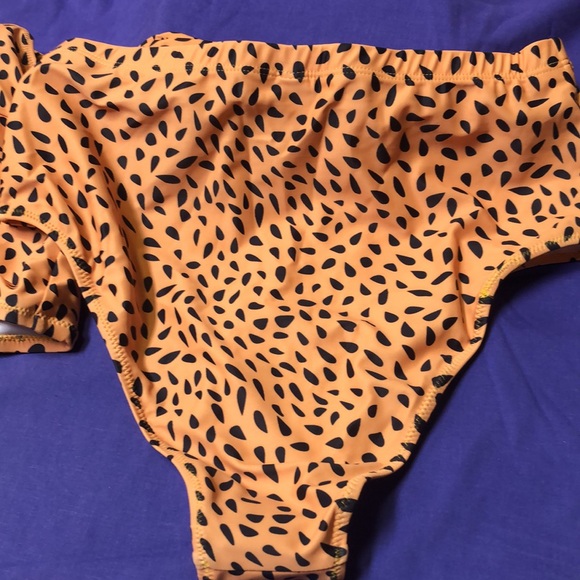 Orange Leopard Print Bikini Set NWT - Picture 4 of 5